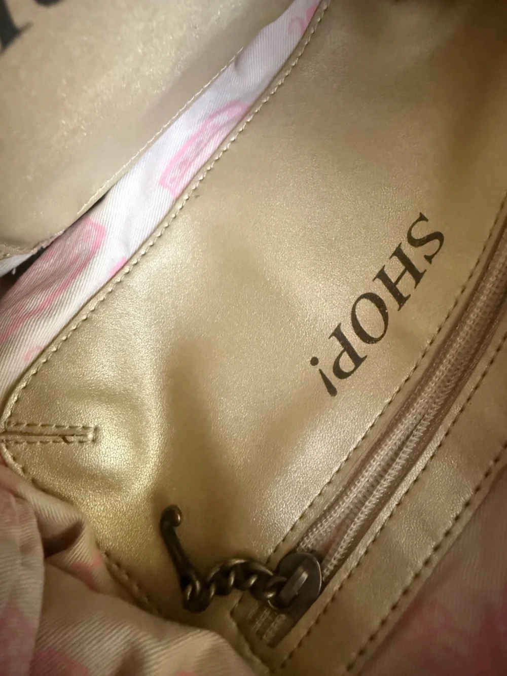 Juicy Couture Hobo Bag Gold Metalic Leather Originally $325